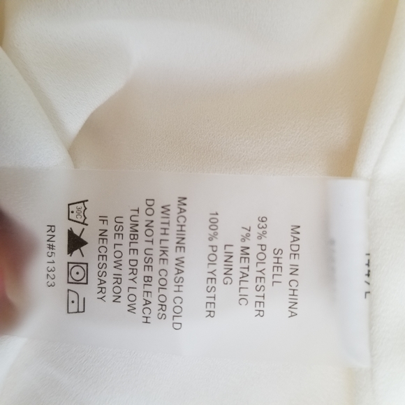 Vince CamutoLong-Sleeve Ruffle Lurex TopL - Picture 8 of 8